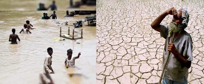 कहीं बाढ़ तो कहीं सूखे के हालात