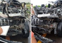 लखनऊ-आगरा एक्सप्रेस-वे पर भीषण सड़क हादसा, तीन की मौत, तीन की हालत गंभीर