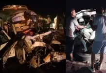 ट्रक और जीप की भीषण टक्कर में 9 लोगों की दर्दनाक मौत, कई घायल