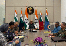 राजनाथ सिंह ने CDS और तीनों सेना प्रमुखों के साथ की बैठक