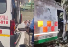 तेज रफ्तार एंबुलेंस ने कांवड़ियों को रौंदा, दो की मौत, तीन की हालत गंभीर