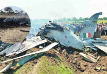 राजस्थान के चुरू में क्रैश हुआ भारतीय सेना का फाइटर प्लेन