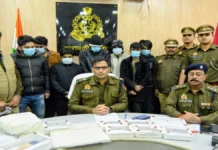 साइबर ठगी में लिप्त युवती समेत 8 शातिर गिरफ्तार
