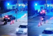 मॉल के बाहर फुटपाथ पर चढ़ी तेज रफ्तार कार, लोगों को कुचला