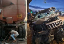 बरेली में खड़े टैंकर में पीछे से जा घुसी बोलेरो, 5 की मौत, कई घायल