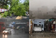 आंधी बारिश से शहर गांव बेहाल, बिजली आपूर्ति ध्वस्त, लुढ़का पारा