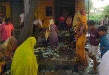 पीलीभीत में शराब की दुकान के खिलाफ महिलाओं का प्रदर्शन
