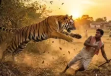 किसान पर हमले के 10 घंटे बाद मिला बाघ का शव, शरीर पर घाव के निशान