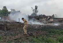 कौशांबी की पटाखा गोदाम में भीषण विस्फोट, आस-पास के मकान हुए ध्वस्त, 11 लोगों की मौत, 5 घायल