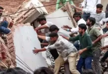 दिल्ली इमारत हादसे में एक की मौत, दो की हालत नाजुक, कई अब भी फंसे