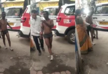 इंदौर में रेप के आरोपी को भीड़ ने अर्धनग्न कर पीटा, महिलाओं ने चप्पलों से मारा