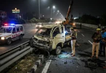 अहमामऊ के पास ट्रक की टक्कर से डीसीएम चालक की मौत, ट्रेलर लेकर चालक फरार