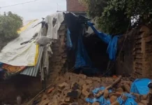 महराजगंज में कच्चा मकान गिरने से महिला की मौत, पति बाल-बाल बचा