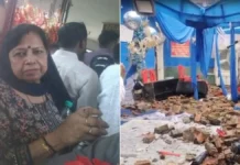 गणेश पंडाल में भरभराकर गिरी रेलिंग, दो महिला श्रद्धालुओं की मौत